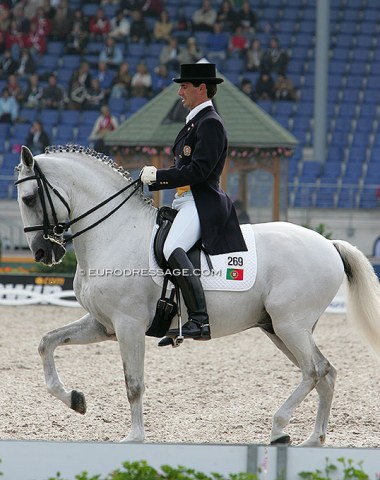 Portuguese Nuno Vicente on Nostradamus do Top. Rode at the 2005 European Champs and 2006 WEG. Vicente's last international start was in 2009 on Xangai
