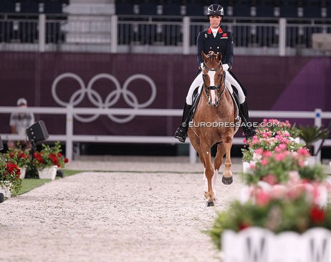 Charlotte Dujardin and Gio about to enter the arena