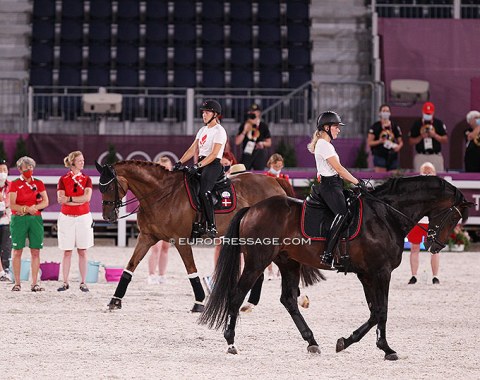 Cathrine Dufour and Nanna Skodborg Merrald started out on ponies at the same time, rode on Danish Pony team in their first Pony Europeans together and now at the Olympics together, Dufour's second, Merrald's first