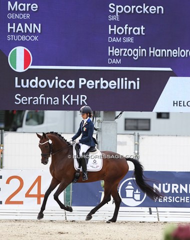 Italian 20-year old former international pony rider Ludovica Perbellini on Serafina KHR (by Spörcken)