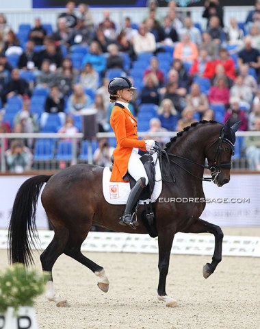 A 10th place for Dinja van Liere on the 9-year old Haute Couture in the rider's first major senior championship 