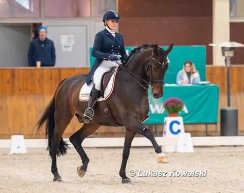 Justina Vanagaite and the 8-year old BWP bred Nabab (by Sir Donovan x Krack C): seven CDI's in seven months including a major debut at the 2021 European Championships in Hagen