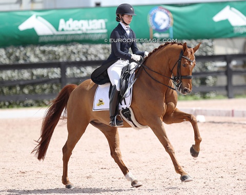 Katrina Sadis on Belloona. She is one of the handful of American riders who came through "the system" from ponies to juniors/young riders and then into the senior ranks