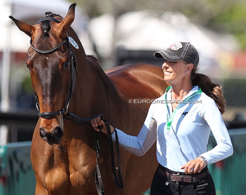 Jessica Jo Tate is all smiles at the trot up