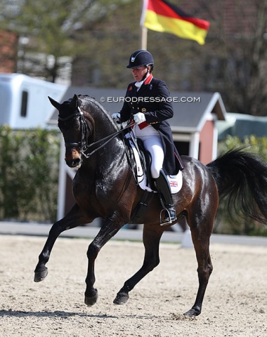 Fiona Bigwood on Carl Hester's former British team horse Hawtins Delicato (by Diamond Hit x Regazzoni) who did not give her an easy ride