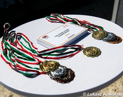 The medals for the Central European Young Horse Championship
