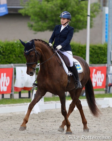 Lena Malmström from Sweden and her gorgeous SWB mare Fabulous Fidelie (by Floricello x Don Romantic) impressed with their correct and harmonious riding in grade V.