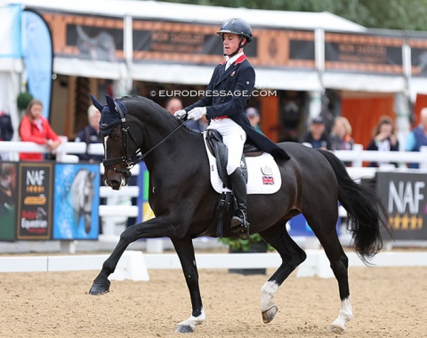 Myles Graham on the British bred AES mare Nibeley Union Hit, previously shown on the British team by Rebecca Bell