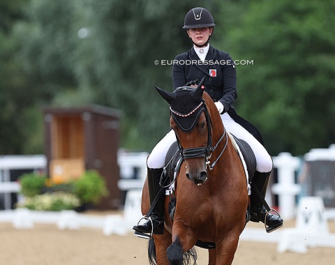 German based Swiss young rider Cosima Lehr on Donna Mey (by Devereaux x Florestan)