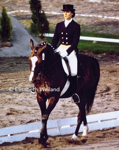 Young Swiss Regula Pfrunder (now Straumann) was allocated to Christine Stückelberger’s first international horse, the 16-year-old Irish gelding Merry Boy. Both only came 28th, but got team bronze.