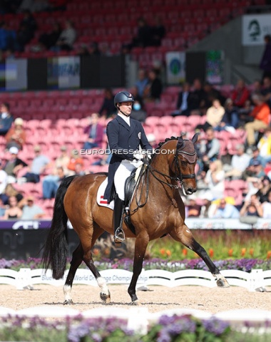Best Austrian duo in Herning: Florian Bacher on Fidertraum. The pair showed much improvement since the Europeans in Hagen last September. They train with Carl Hester