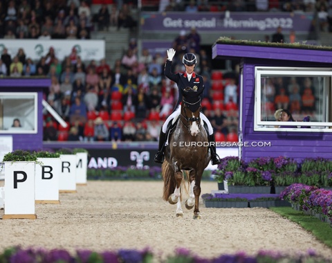 Charlotte Dujardin gives the signal to start her music