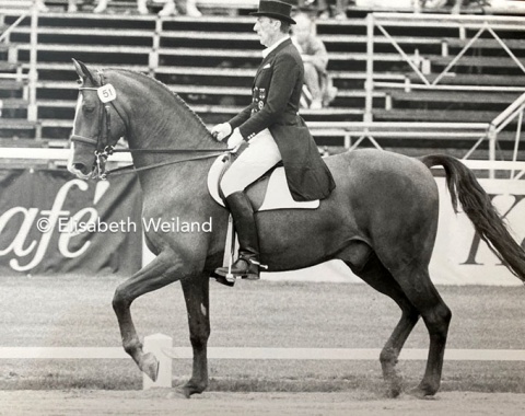 Not yet on the German team, Herbert Krug and his Danish gelding Muscadeur were individual starters for their country. Two years later both won Olympic team gold in Los Angeles.