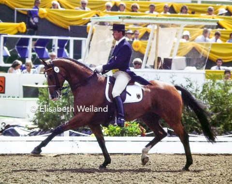 The elastic KWPN gelding Ideaal, by the famous Trakehner Doruto, was 2nd in the Grand Prix and won individual bronze the next day with Johann Hinnemann who strongly contributed to Germany’s team gold.