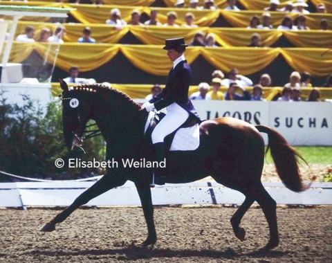 The Soviet Union had won team bronze at the Europeans the year before, but came only 8th in Cedar Valley:  Olga Klimko, the surprise of the 1985 European Championships in Copenhagen, with Rukh. 