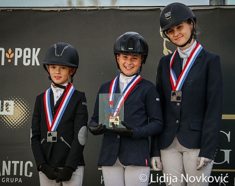 The pony podium: Ela Lukicic, Olivia Marton Mihaldinec, Iva Lasic