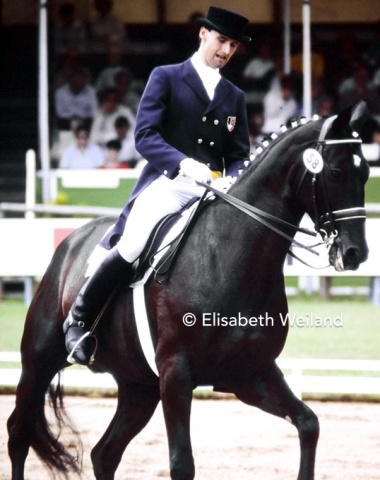 Swiss Daniel Ramseier showed the Danish bred gelding Random (by Weinbrand) in Goodwood in the small tour. The elegant gelding would become a very successful Grand Prix in the years to come.