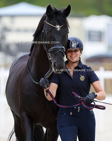 London based Norwegian Siri Evjemo-Nysveen with KWPN stallion George Clooney