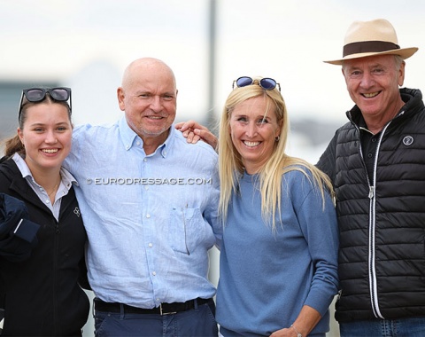 The Pawluk family with trainer Jan Bemelmans