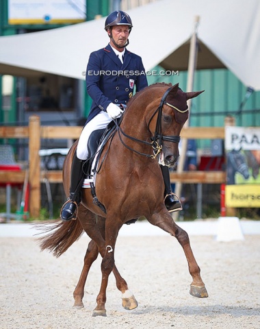 Sascha Schulz on Zaneta Skowronska's former GP horse, Romantic P, which is now named Red Mexx