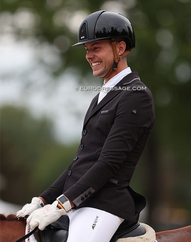 A beaming bronze medallist Thomas Schulze