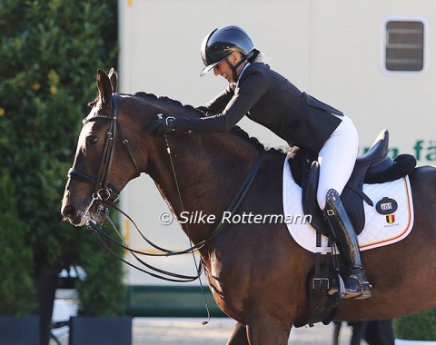 Manon Claeys ecstatic with her still only 8-year-old mare Katharina Sollenburg