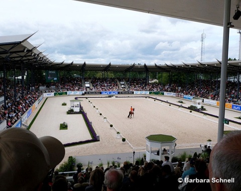 Packed stadium for dressage at the 2024 CHIO Aachen