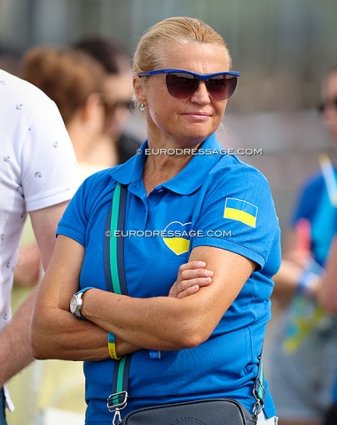 Ukrainian chef d'equipe and judge Mariia Dzumadzhuk