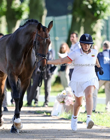 Always smiling and chirpy: Justina Vanagaite with Nabab