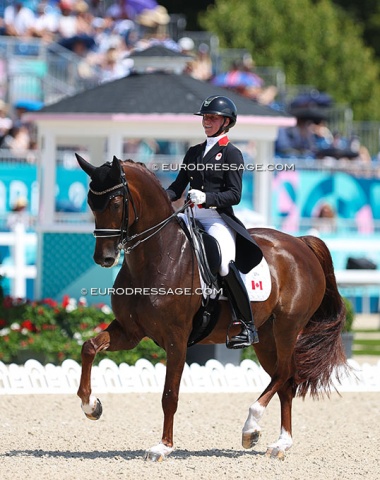 Canada's Camille Carier Bergeron is the youngest dressage rider of the pack at age 24