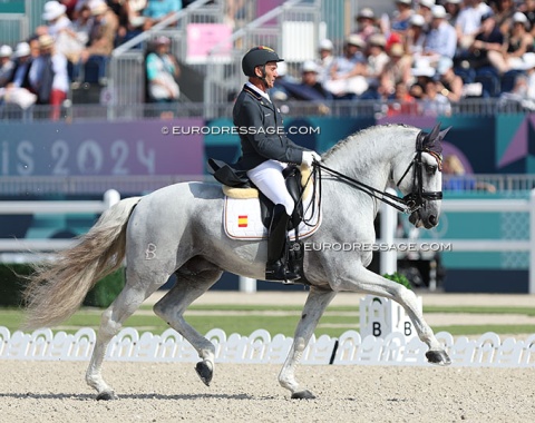 Spain's Juan Antonio Jimenez on Euclides MOR, a horse who has proven team reliability over the years but in Paris had enough