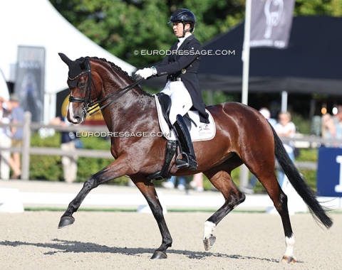 Tessa Frank on Blue (by Buckingham x Locksley II) in 8th place