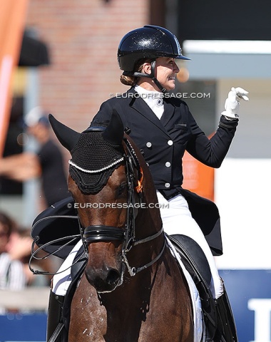 American Rebecca Rigdon on the British bred Oldenburg MSJ For VIPs (by Foundation x Vivaldi): 14th