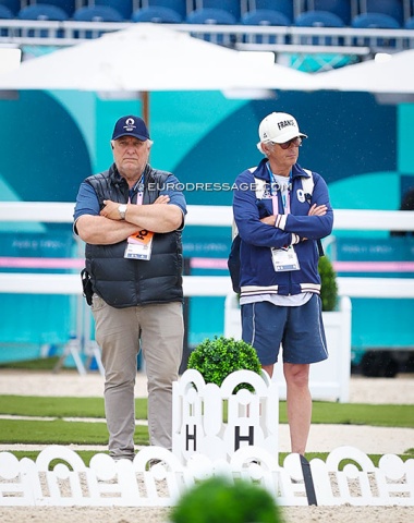 The French FFE duo: team trainer Jean Morel and captain Laurent Gallice