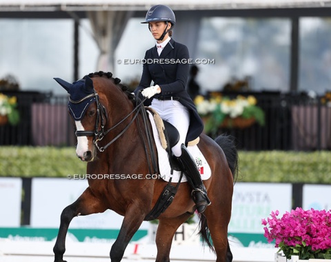 Laurence Blais Tetreault on her small tour horse Lennon (by Desperado x Pincus)