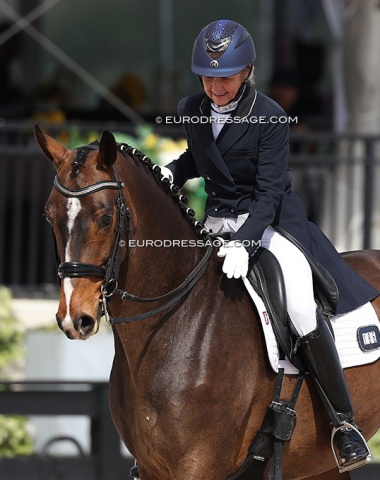 Susan Jaccoma was excused from the test as her Danish Dinozzo Nexen (by Don Olymbrio x Cavan) was too spooky to make a comfortable round