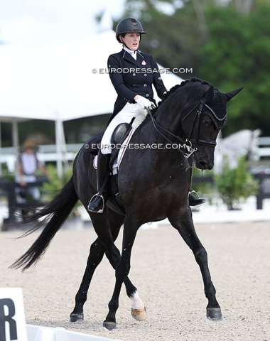 Brittany Fraser-Beaulieu on the 7-year old Medoc (by Vivaldi x Sir Donnerhall)