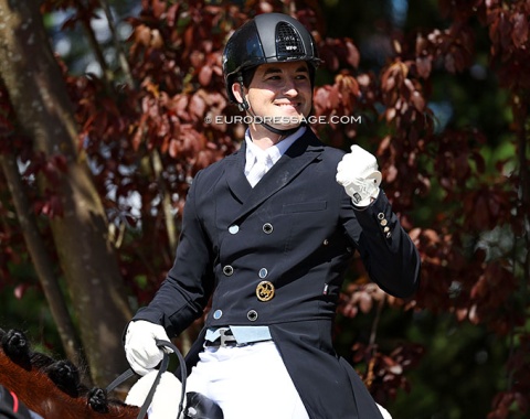Coached by Jean Bemelmans, Esteban finished third in the warm-up round on the Pawluk family's Bombastik