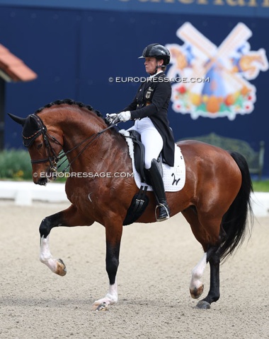 In the Louisdor Cup Isabell Werth could not yet deliver the polish on Valdiviani. The stallion came deep throughout the test. Plenty of talent there, work in progress