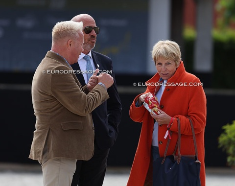 Judges Maarten van der Heijden, Peter Storr and Katrina Wüst during a break
