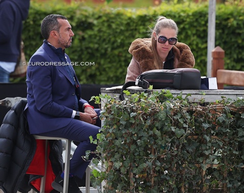 Mexican judge Omar Zayrik shadow judging the CDIO Grand Prix on Saturday