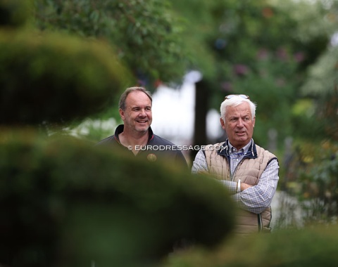 Josy Everars, father of Liezel Everars and organiser of the CDI Aachen Festival 4 Dressage, and trainer Ton de Ridder