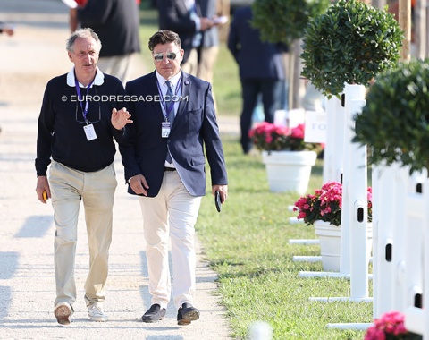 Sports manager Didier Ferrer and head of the ground jury, Raphael Saleh