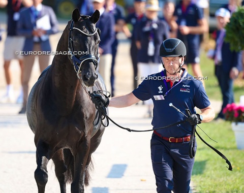 Niek Haarlink trotting up Glamourdale