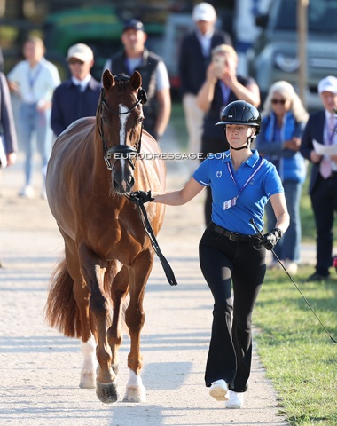 Swedish born, British based Italian Nathalie Wahlund with Gorklintgaards Scorpion