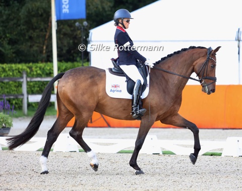 Nicola Naylor and the KWPN bred Humberto L on their way to their first championship medal at first attempt