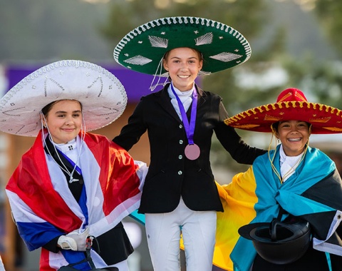 Celebrating youth sport with international Children and junior rider classes on borrowed horses
