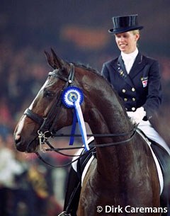 Anky van Grunsven and Joker at the 2000 CDI-W Mechelen :: Photo © Dirk Caremans