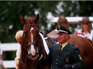 Klaus Balkenhol and Goldstern at the 1996 Olympic Games :: Photo © Arnd Bronkhorst