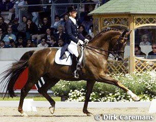 Ann Kathrin Linsenhoff and Renoir at the 2002 CDIO Aachen :: Photo © Dirk Caremans